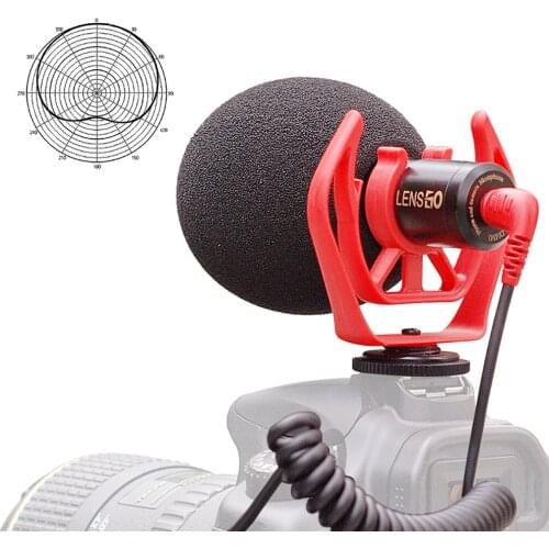 LENSGO LYM-DMM1 Professional Condenser Video Recording Cardioid Microphone Youtube Vlogging Mic For Smartphone Camera DSLR