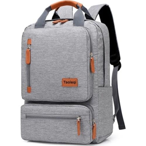 Hot Fashion Men Casual Computer Backpack Light 15.6 inch Laptop Lady Anti-theft Travel Backpack Gray Student School Bag 2021 New