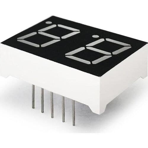 MCIGICM 100pcs 7 segment Common Anode 2 Bit digital Tube 0.5" 0.5in. Red LED Display 7 segmentos LED Digital tube