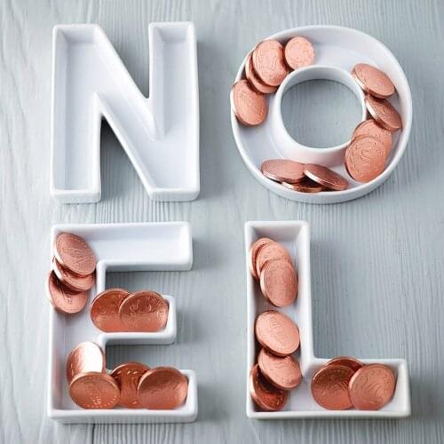 Mini Ceramic Letter Dish Numbers Plates For Candy Ideas Table Decoration Party Favor Gift