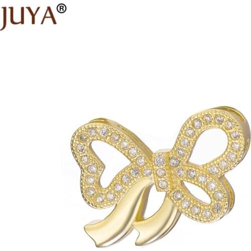 Trendy Jewelry Findings Component bow-knot Connectors Spacers For Jewelry Making DIY Pearls Necklace bracelets Accessories