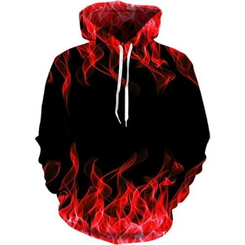 New Colorful Red Flame 3D Kids Boy Girl Hoodie 2021 Fashion Sweatshirt Men Women Coat Mens Clothing Funny Jacket Black Hoodies