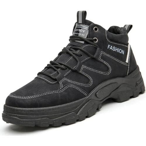 Men High Quality Leather Boots 2021 Casual Ankle Botas Hombre Men Snow Motorcycle Boots Male Lace Up Autumn Boots Moccasin Shoes