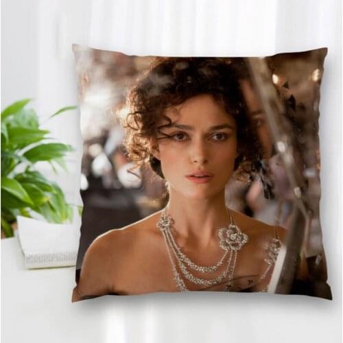 Custom Actor Keira Knightley Pillowcase With Zipper Bedroom Home Office Decorative Pillow Sofa Pillowcase Cushions Pillow Cover