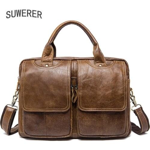 The New 2021 Vintage Real Cowhide luxury Handbag famous brand briefcase horizontal shoulder messenger bag trend