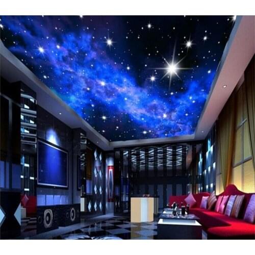 Custom photo wallpaper KTV 3D Star Hotels ceiling dream living room bedroom ceiling bright stars wall mural wall paper painting