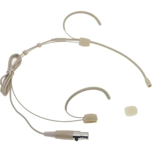 Strong Head Frame Beige Headset Microphone for AKG Samson Gemini Wilress Mini XLR 3Pin Connector MiCWL OM62-TA3F