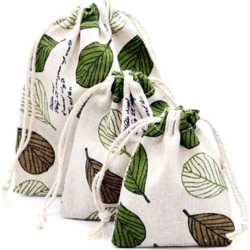 Multi Size Jewelry Packaging Bags 8x10cm 9x12cm Colorful Drawstring Linen Cotton Bags Pouches for Jewelry Necklace Bracelet Pack