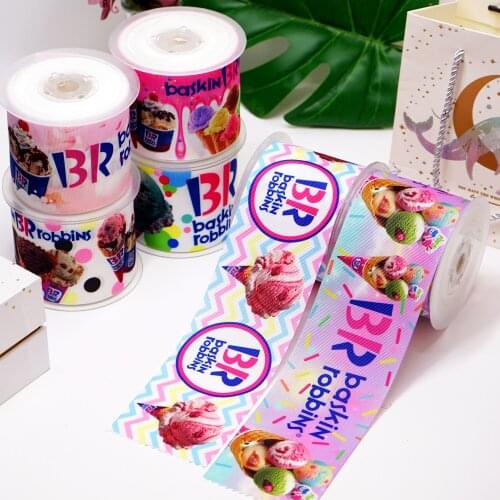 DIY Handmade Materials Printed Grosgrain Ribbon 50 Yard Per Size 49585