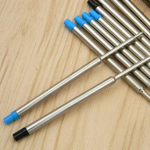 Brand 5 Blue 5 Black Ball point pen ink Refills standard stainless steel School Student Office Gifts Stationery