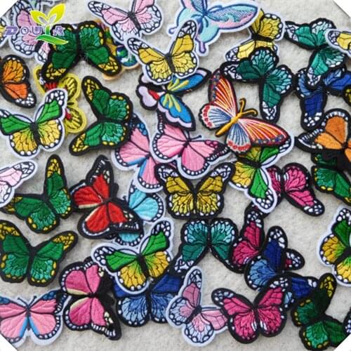 Hand sewing embroidery color butterfly cloth clothes bag repair sweater patch DIY decals decorative cloth accessories