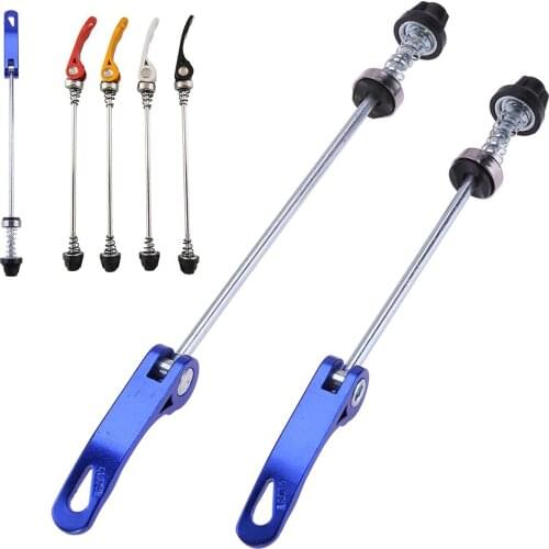 1 Pair Bicycle Wheel Hub Skewers Front Rear QR Quick Release Front&Rear Skewers MTB Road Bike Clip Lever Axis Skewer 145/185mm