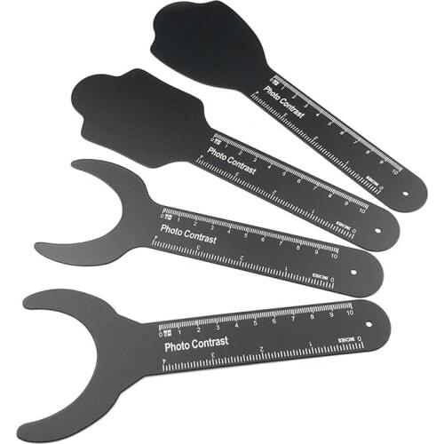 Dental Orthodontic Black Background Photo Image Contrast Board Oral Cheek Plate with Scale Mark Autoclavable Dentist Tool