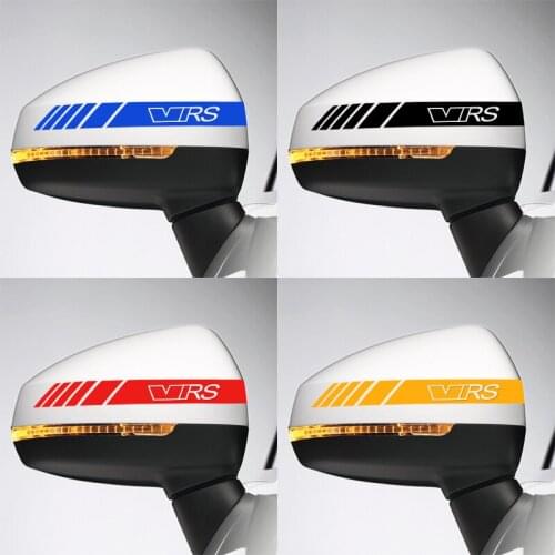 2Pcs Car Rearview Mirror Stickers Reflective Safety Mark Stripe for Skoda octavia fabia rapid yeti Car Stickers Accessories