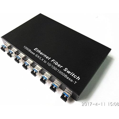 10 ports Gigabit Ethernet Optical Fiber Switch 1310nm with 8 SFP ports and 2*10/100/1000Mbps RJ45 Gigabit switch