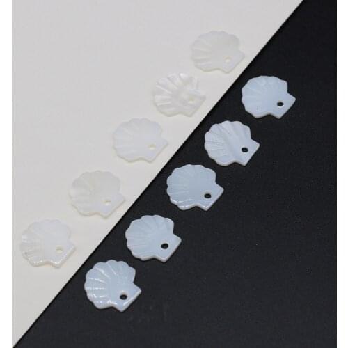 10pcs Natural Freshwater White Shell Tree Shape Shell Beads for Jewelry Making Bracelet Necklace Earring Women Gift Size 13x13mm