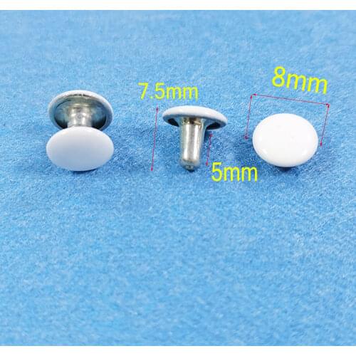 100sets White/Purple Double Cap Rivets,Round Rivet Domed Leather craft Rivet Fastener Snaps Prong Fastener Snaps Prong Studs