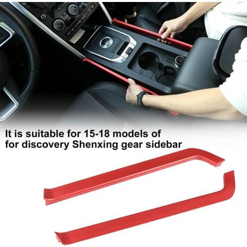 2Pcs Scratch-Resistant Aluminum Alloy Car Gear Box Bars Rods Console Cover Trim Frame for Land Rover Discovery Sport Accessories