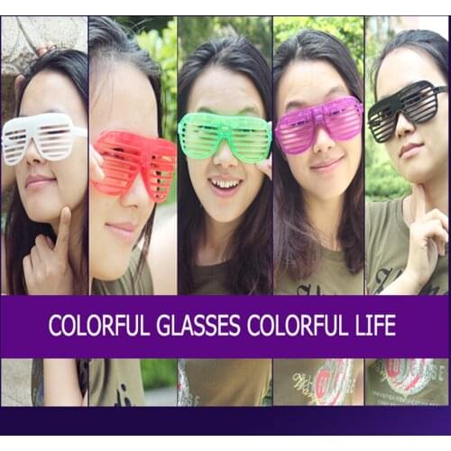 3pcs / Emitting blinds glasses dance party concert bar supplies props luminous LED decorative fluorescent glasses free shipping