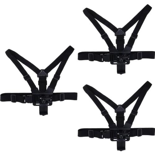 3Pcs Chest Mount Strap Holder W/ Clip Mobile Phone Chest Fixed Strap ABS