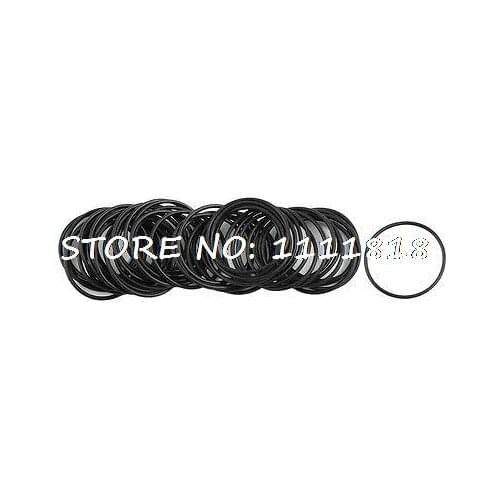 50 Pcs 20mm x 1mm x 18mm Mechanical Black NBR O Rings Oil Seal Washers