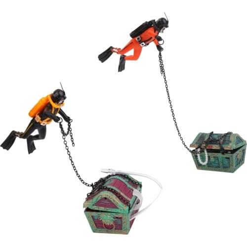 AD55 treasure Treasure hunter Diver Decoration for Aquarium Fish Tank