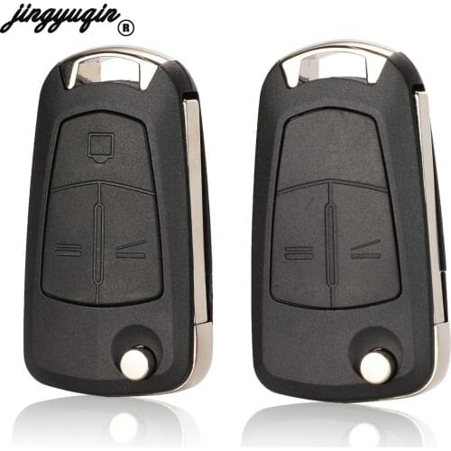 Jingyuqin Remote Key Shell For Vauxhall Opel Corsa D Astra Vectra Zafira Signum 2/3 Button Remote Key Fob Case