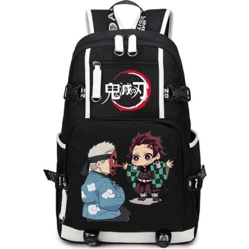 Demon Slayer Kimetsu no Yaiba Tanjiro Kamado Tanjirou Cosplay Backpack Laptop Travel Bags Cartoon Student School Shoulder Bag