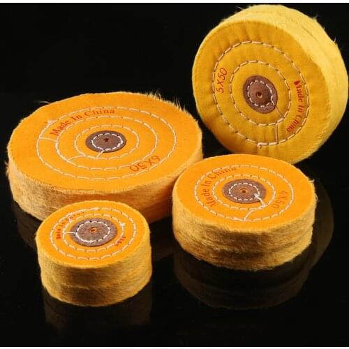 ZtDpLsd 1Pcs Cotton Polishing Wheel Sanding Disc Diameter Fiber Grinding Wheel for Metals Ceramics Marble Wood Crafts
