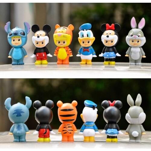 Disney 6pcs/lot Anime Figure Mickey Mouse Clubhouse Birthday Party Cake Decoration PVC Action Figure Toys for Children