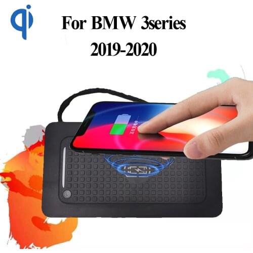 For BMW 3series G20 G28 X5 G05 7series G11 G12 2019 2020 15W Qi Fast Charging Car Vehicle Wireless Charger Pad Iphone Holder