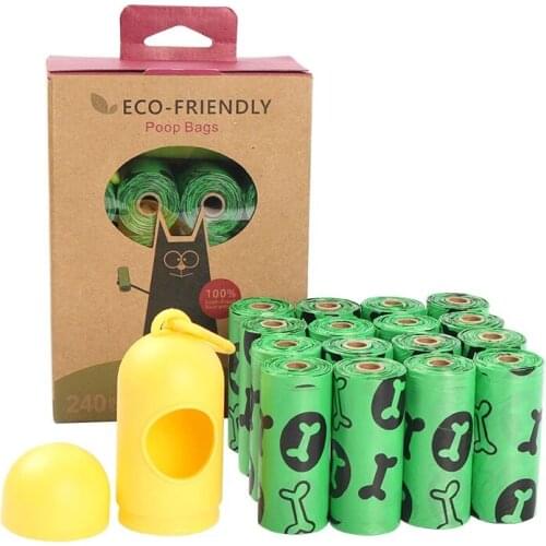 Eco-Friendly Dog Poop Bag 15Bag/Roll Large Cat Doggie Waste Bags Outddoor Clean Environmental Protection Pet Waste Bags