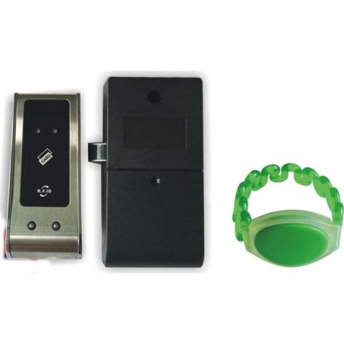 125KHZ RFID Card Key Metal shell Electronic Cabinet locker lock with Dry battery+one wristband
