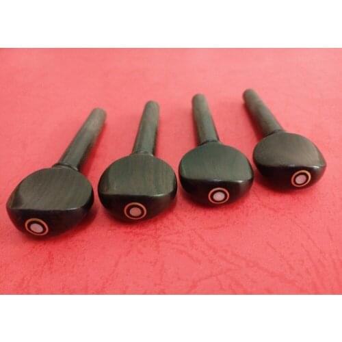 4 pcs High Quality Violin Pegs Natural ebony wood 4/4 Violin Tuning Pegs