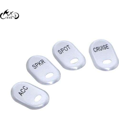 4X Motor Chrome Brushed Rocker Panel Switch Cover For Harley Touring Electra Road Tri Glide FLTR FLHTK FLHTCU FLHTCUTG EFI FLTRI