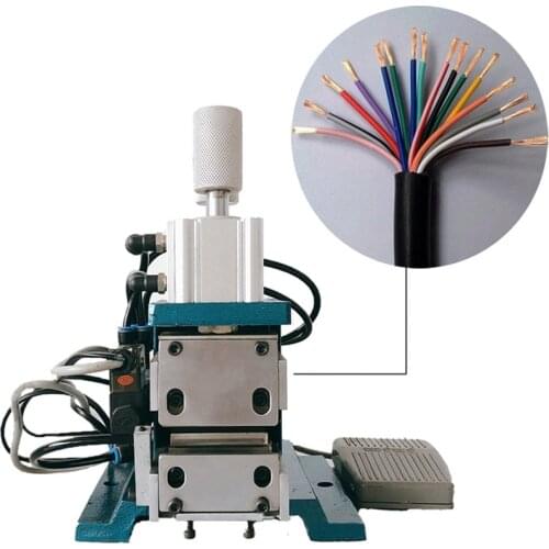 Hot sell cheap automatic vertical pneumatic press wire peeling machine for Multi-core Cable Cutting Stripping sheathed wire