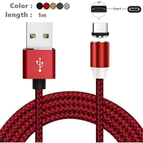Magnetic Cable USB Type C Cable For Samsung S9 A50 A70 Huawei P20 lite Honor 20 9X Fast Charging Wire LED Magnet Charger Cables