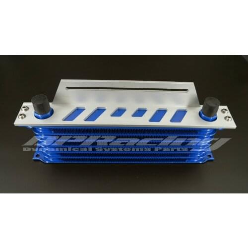 OIL COOLER 7 ROWS /UNIVERSAL OIL COOLER BLUE + Mounting Bracket Kit