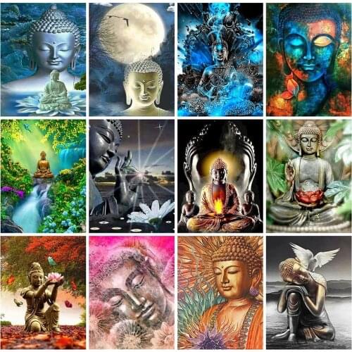Diamond Painting Kit Buddha 5D Diy Rhinestones Embroidery Cross Stitch Religion Mosaic Handmade Gift Wall Art Pictures