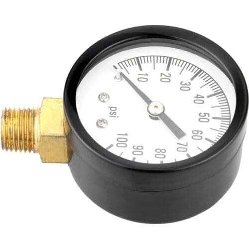 0-100 PSI 1/4" Well Pump Pool Spa Filter Water Pressure Gauge Low Lead Side Mount