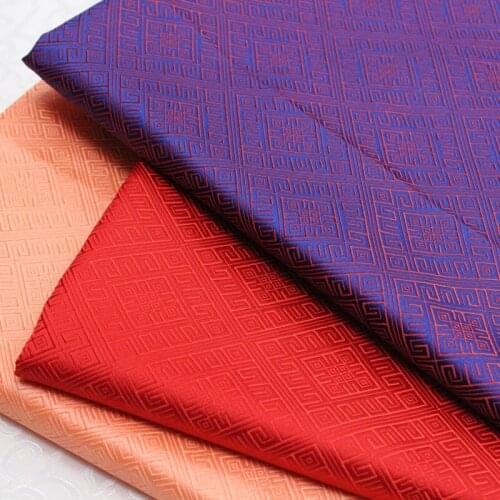 NCF417 Solid Ripstop Jacquard Silk Brocade Fabric For Women Mans Dress Decoration Fabric Chinese Style Seat Cushion Fabric