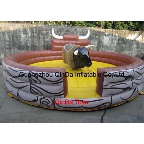Wholesale price inflatable rodeo /mechanical bull riding machine equipment with mattress for sale