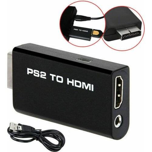 PS2 to HDMI-compatible Audio Video Converter Adapter AV Compatible Sony Sony PlayStation 2 Plug-and-Play Part Cable