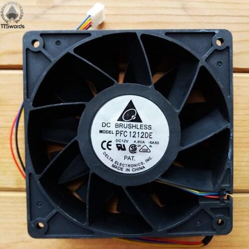PFC1212DE 120mm 12V 4.8A 12CM 120mm cooler fan For Bitcoin GPU Miner GPU Case ANTMINER S9 ETH Ethereum mining Frame rig case