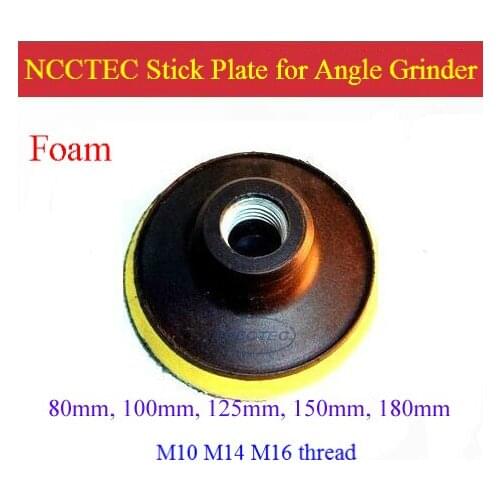 [3.2''*M16] plastic connector fittings stick plate for angle HAND grinder FREE shipping | 80mm suck disc for wet polishing pad