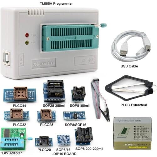 Hot Selling TL866II Original Minipro Plus Programmer V10.22 With 12 Adapters Better Than TL866CS/TL866A USB