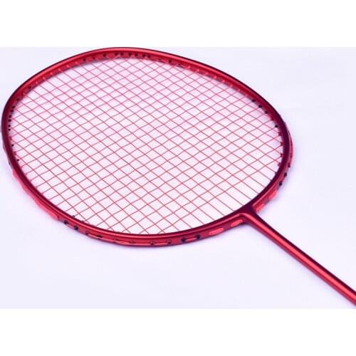 Badminton Racket Aluminum Alloy Frame 6u 72g with String Shock-Absorbing Wooden Handle Amateur Mid-Enior Carbon Fiber Material