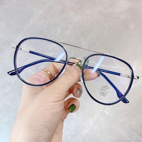 2021 Luxury Design Transparent Red Green Pilot Glasses Frame Optical Womens Eyeglasses Anti Radiation Blue Light Filter Glasses