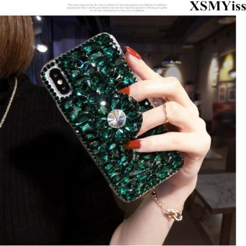 Phone Case Luxury Bling Crystal Diamonds 3D Stones Stand Soft Back Cover For Xiaomi mi 5S 6 8 Lite 9 SE 5X 6X A2 MAX2 MAX3 MIX3