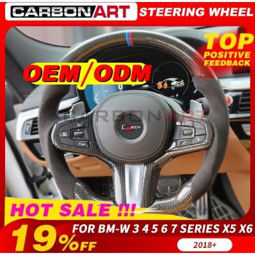 Carbon fiber Steering wheel for bm-w 3 4 5 6 7 Series X3 X5 carbon fiber interior for G05 g20 g30 g12 2018+ auto tuning parts